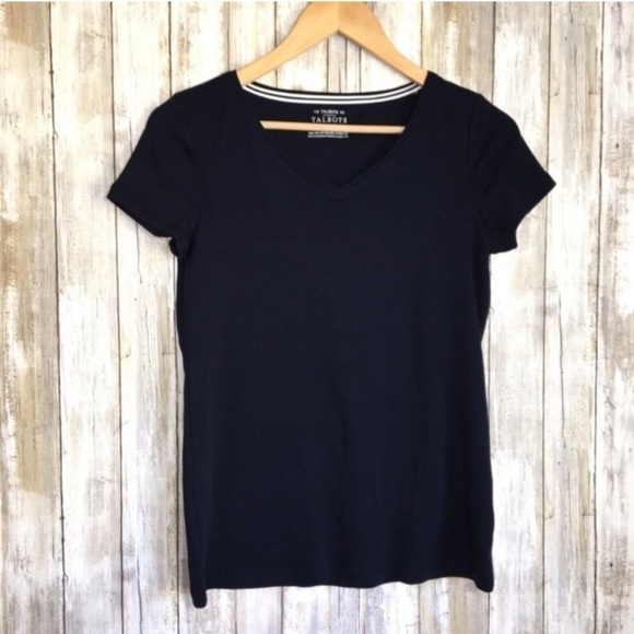 Talbots Navy Tee - Picture 1 of 3